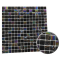 Gold line rainbow black modern glass mosaic tiles