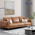 Espressobraunes Ledersofa für modernes Zuhause
