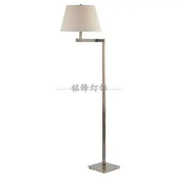 12201 1 light Alvin Swing Arm Brass Floor Lamp