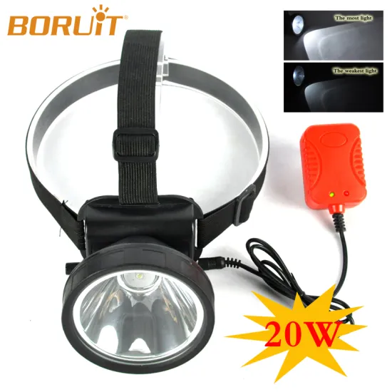 Boruit 1600 Lumen High Power Rechargeable 20W Led Headlamp Adjustable Camping Light