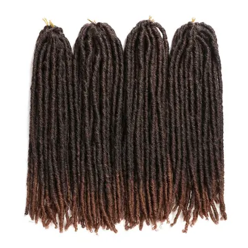 X-TRESS African Dreadlocks Hairstyle Straight Faux Locs Braids Ombre Brown Synthetic Hair Bundles Jumbo Braids Crochet Braiding