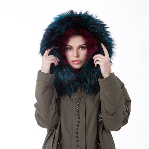 Moda inverno outwear pele