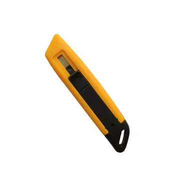 Left-Handed & Right-Handed Auto Retractable Plastic Box Cutter: Safe Knife Solution for Easy Opening