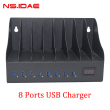Estação de carregamento inteligente USB de 8 portas