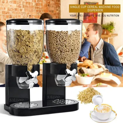 Wholesale Double-ended Upright Plastic Food Jars for Oatmeal and Cereal Storage
