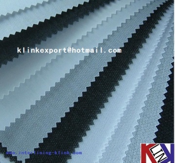 Polyester woven fusible coated interlining for cap/waistband