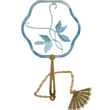 Custom Metal Bookmarks with Blue Butterfly and Love Flower Design in China by Fengliu Su