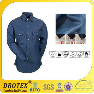 6~8oz fireproof Jeans shirt for workman protection