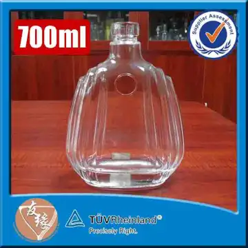 China 700ml super flint glass cork whisky fancy liquor bottles
