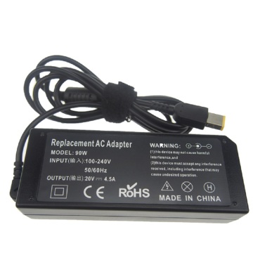 Adaptateur pour ordinateur portable 20V 4.5A pour Lenovo square tip