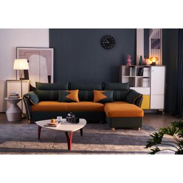 Modern Living Room Fabric Corner Sofa Bed