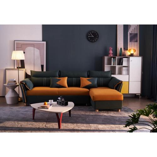 Modern Living Room Fabric Corner Sofa Bed