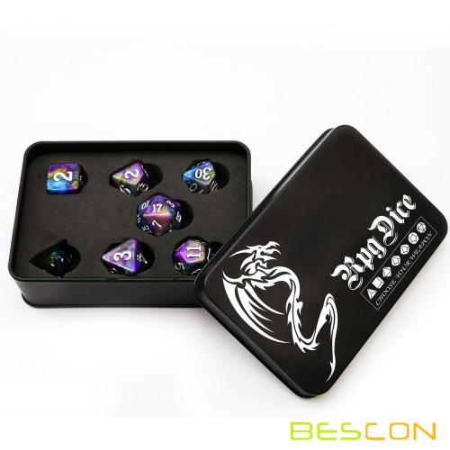 Customized Printing Black Tinbox for Dice