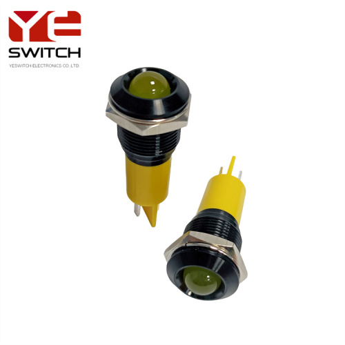 Yeswitch 16mm IP67 isyarat penunjuk isyarat LED kuning