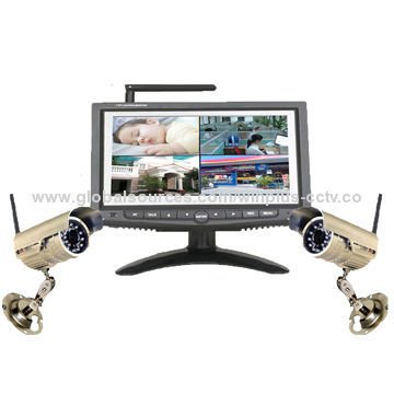 7-inch H.264 Digital Wireless Network, P2P LCD/DVR Combo/Two Wireless Cameras/Supports 32GB SD Card