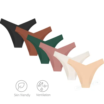 Seamless No Show Ice Silk Briefs for Women