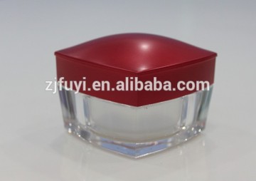 Plastic jar acrylic container for cosmetic day cream