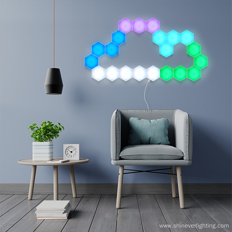 Decorative RGB Touch Sensitive Honeycomb Wall Light