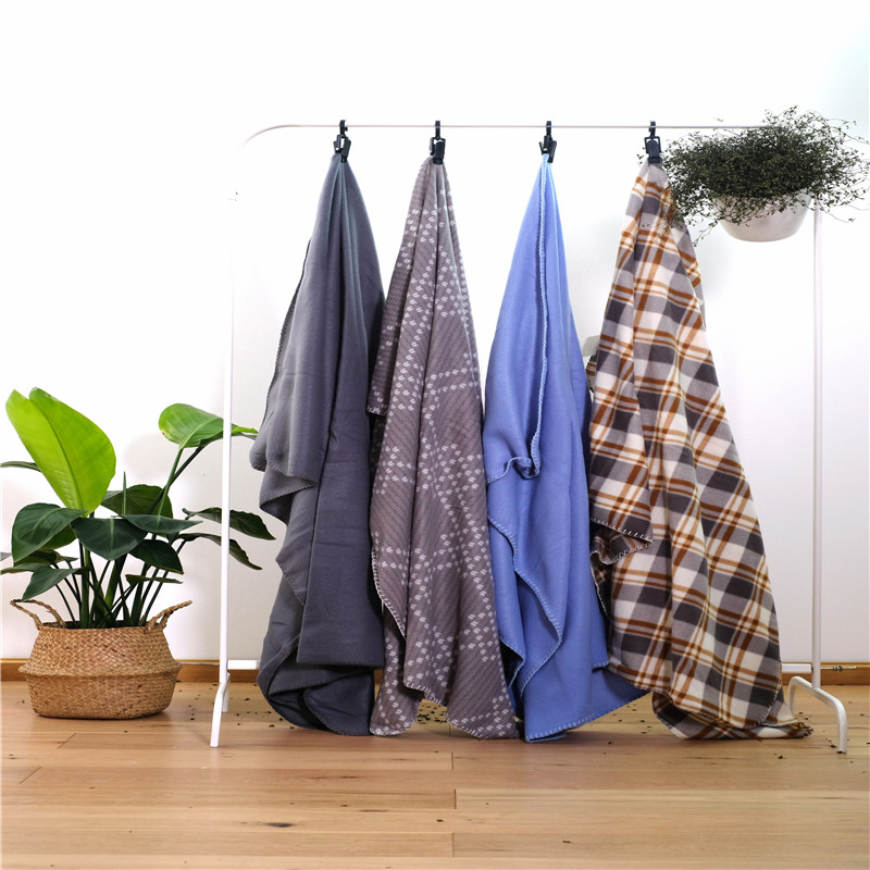 100% mantas de cama caseras de lana de franela de tela de microfibra