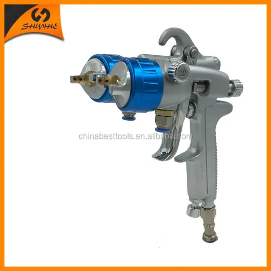 Professional Dual Nozzle High Pressure Nano Chrome Air Spray Gun for Pneumatic Painting