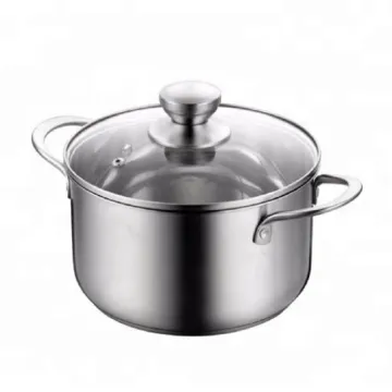Cookware Stainless Steel Pot With Glass Cover