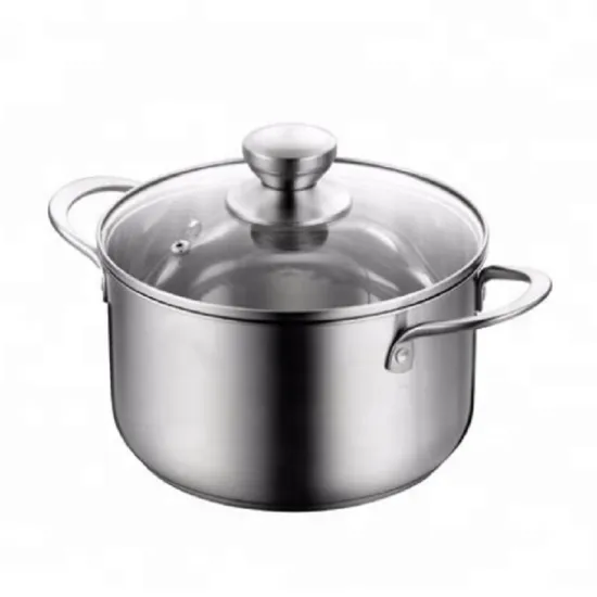 Cookware Stainless Steel Pot With Glass Cover