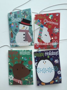 Cheap best wishes christmas visiting greeting card with full color printing