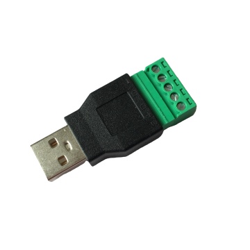 USB-A Male to 5 Pin Screw Terminal Adapter - Connectors & Adapters