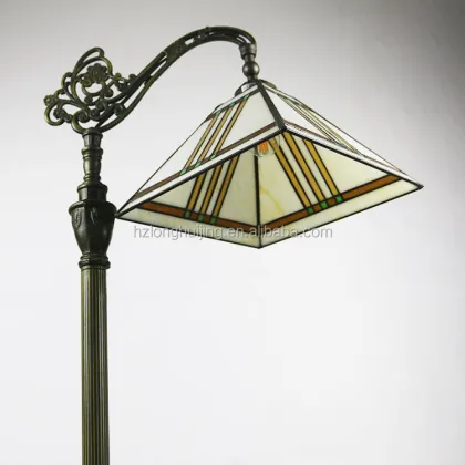 LongHuiJing 12Inch Yellow Tiffany Style Reading Lamp