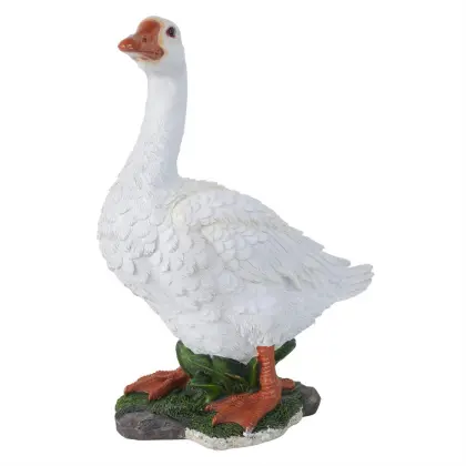 China Factory Home Garden Decoration Fiberglass Animal Resin Goose Statue