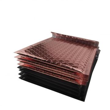 Colored Shiny Rose Gold Metallic Bubble Mailers