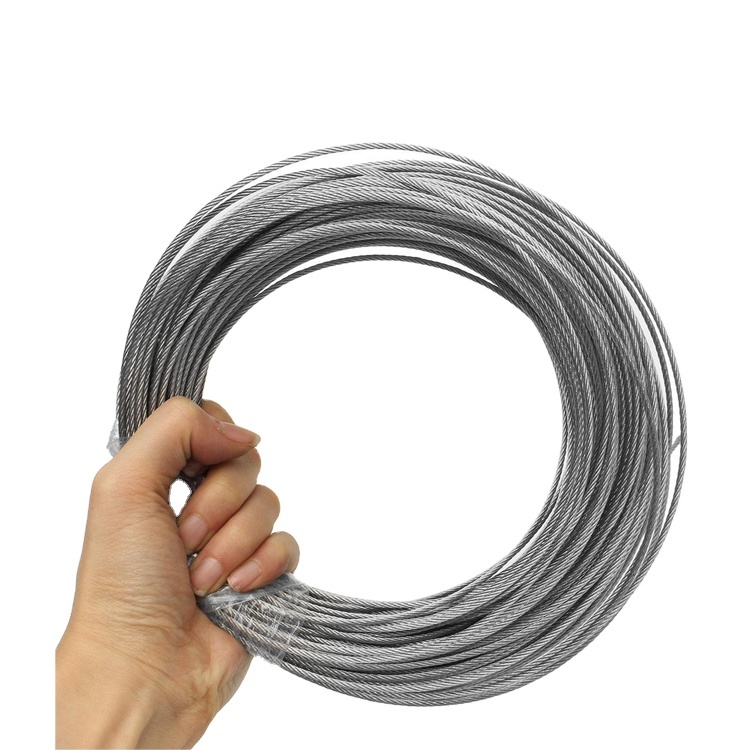 304 & 316L Grade Stainless Steel Single Wire Rope 0.6mm Diameter 1/4 Models 100ft 30M/1181.1 Bright Zinc & Alloy Welding Service
