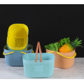 IMITACIÓN Rattan Woven Tote Basket Canasta de almacenamiento