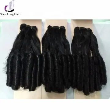Double Drawn Kinky Curly Funmi Human Hair Extension Brazilian Hair Bundles Cuticle Aligned Hair