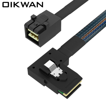 HD MiniSAS SFF-8643 to SFF-8087 Lateral Bend Cable