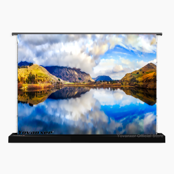 Motorised Floor Rising 100 Inch ALR Anti-light Projection Screen for Long Throw Projector