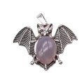 Grey Agate 13X18mm Cabs Antique Silver Alloy Antique Silver Alloy Bat Pendant Keychain