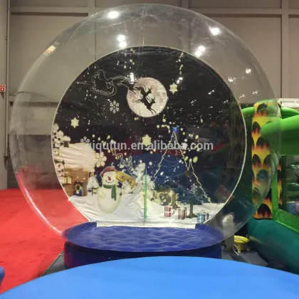 Winter wonderland 0.5mm PVC tarpaulin giant inflatable snow globe show ball