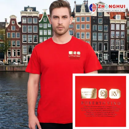 Little Bay Social Icon Men Graphic Tee Red