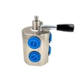 Hydraulische 6 Way Diverter Valve Chuma cha Chuma, DF 6 Vie 1/2 "Acciaio