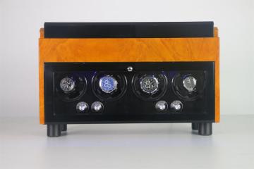 Four Rotors Watch Winder With Storage Khaki