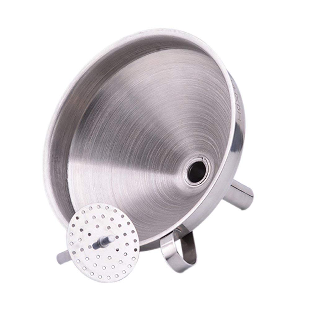 Stainless Steel Kitchen Funnel with Detachable Strainer