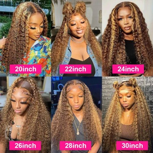 Highlight Lace Front Wigs 4/27 Deep Wave