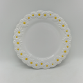 Керамическая сервировочная тарелка с ободом White Daisy Rim