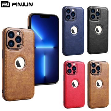 Luxury Leather Phone Case with Logo Hole for Cricket Icon 3
