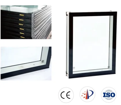 Aluminum Frame Hollow Double Tempered Glass View Window