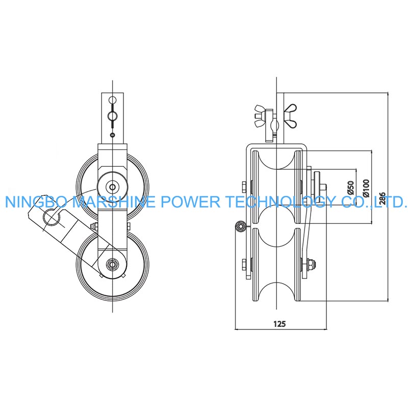 Fiber Cable Mounting Pulley