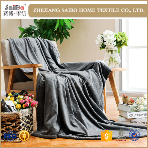 One Side Anti Pilling Thick Solid Color Flannel Blanket Wholesale