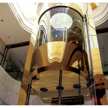 Elevador circular de vidro com driver Vvvf