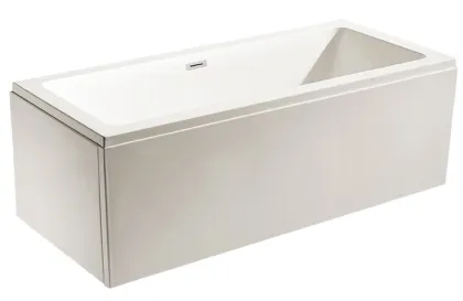 Aqua Eden Alcove Tub Indoor Adult Freestanding Tub Square Acrylic Bathtub